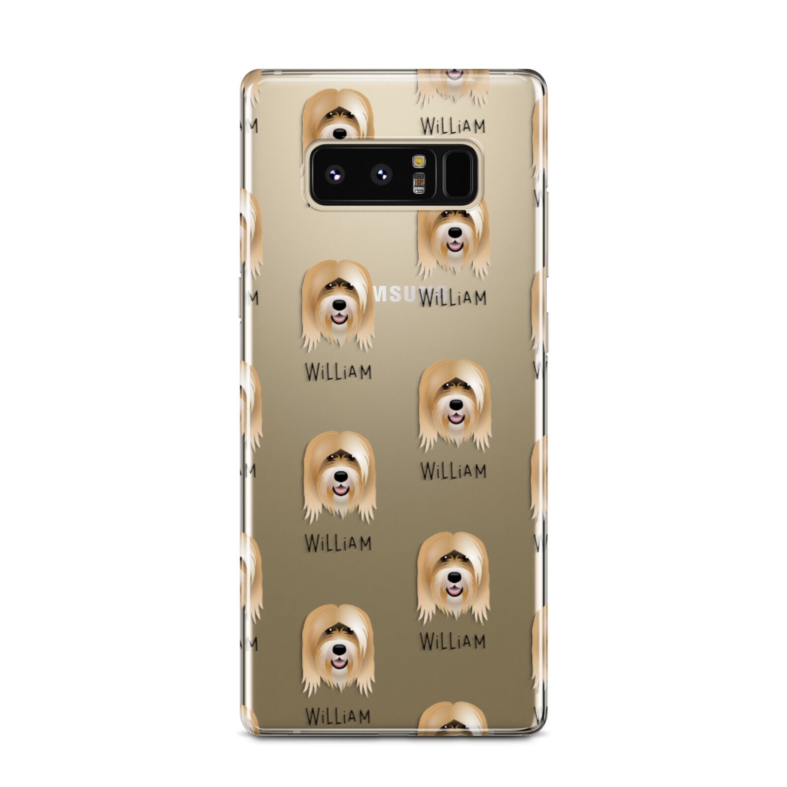 Tibetan Terrier Icon with Name Samsung Galaxy Note 8 Case