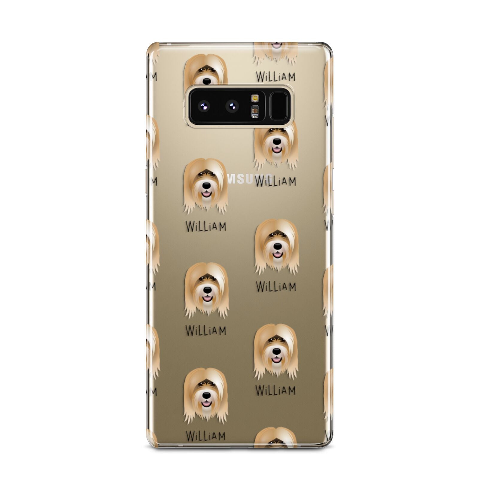 Tibetan Terrier Icon with Name Samsung Galaxy Note 8 Case