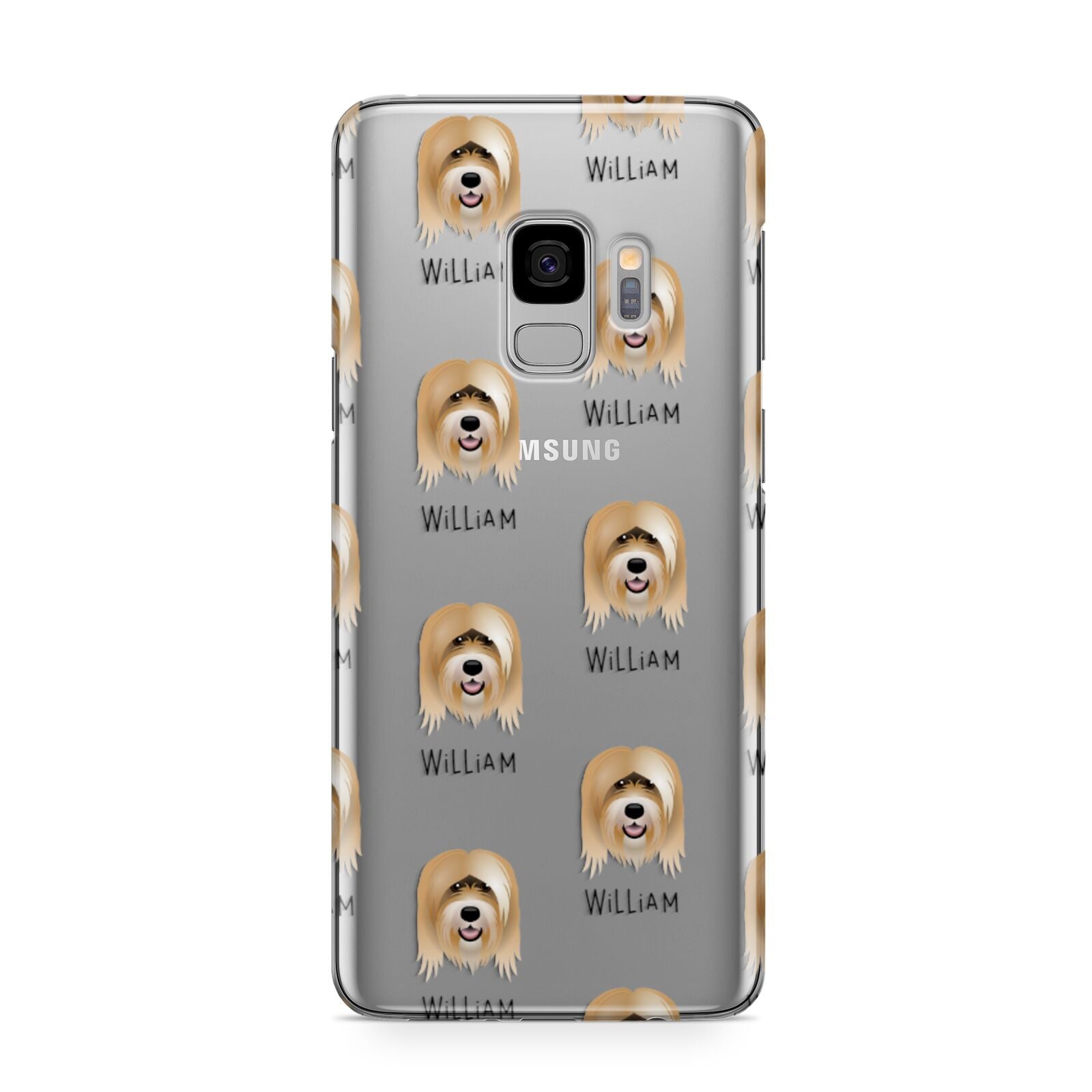 Tibetan Terrier Icon with Name Samsung Galaxy S9 Case