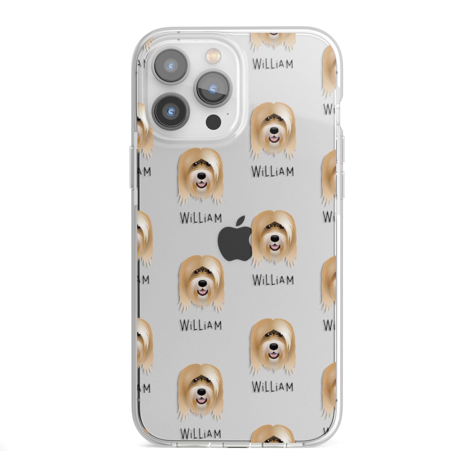 Tibetan Terrier Icon with Name iPhone 13 Pro Max TPU Impact Case with White Edges