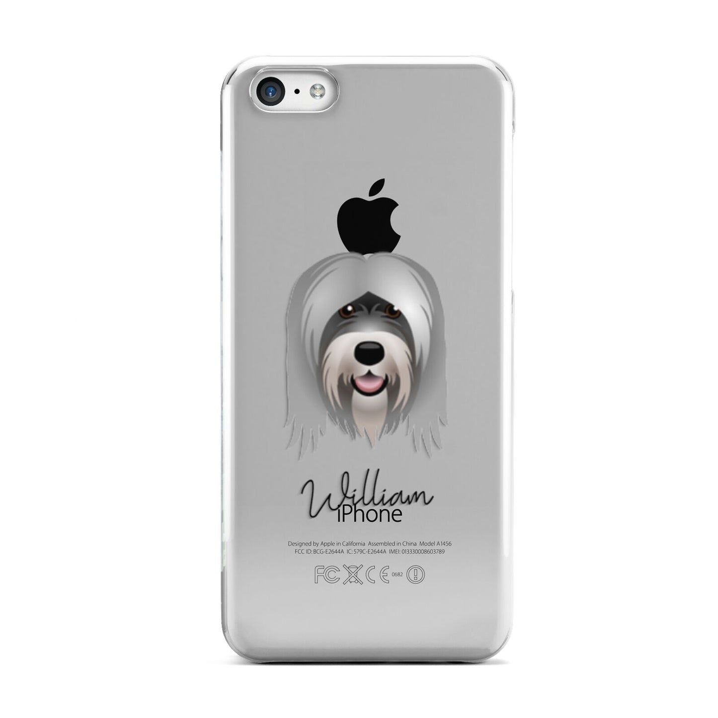 Tibetan Terrier Personalised Apple iPhone 5c Case