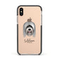 Tibetan Terrier Personalised Apple iPhone Xs Impact Case Black Edge on Gold Phone