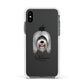 Tibetan Terrier Personalised Apple iPhone Xs Impact Case White Edge on Black Phone