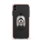 Tibetan Terrier Personalised Apple iPhone Xs Max Impact Case Pink Edge on Black Phone