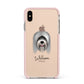 Tibetan Terrier Personalised Apple iPhone Xs Max Impact Case Pink Edge on Gold Phone