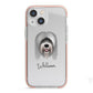 Tibetan Terrier Personalised iPhone 13 Mini TPU Impact Case with Pink Edges