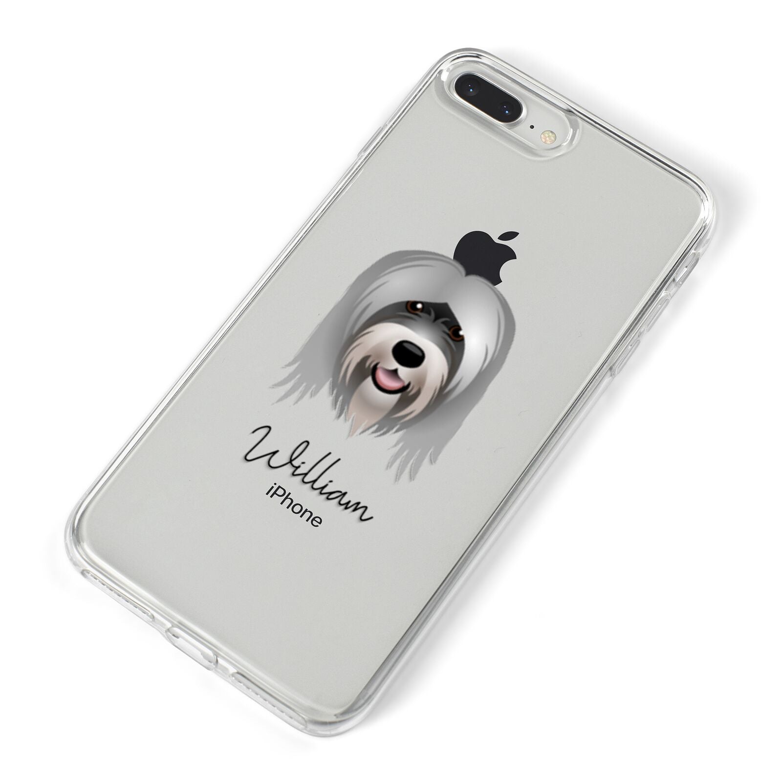 Tibetan Terrier Personalised iPhone 8 Plus Bumper Case on Silver iPhone Alternative Image
