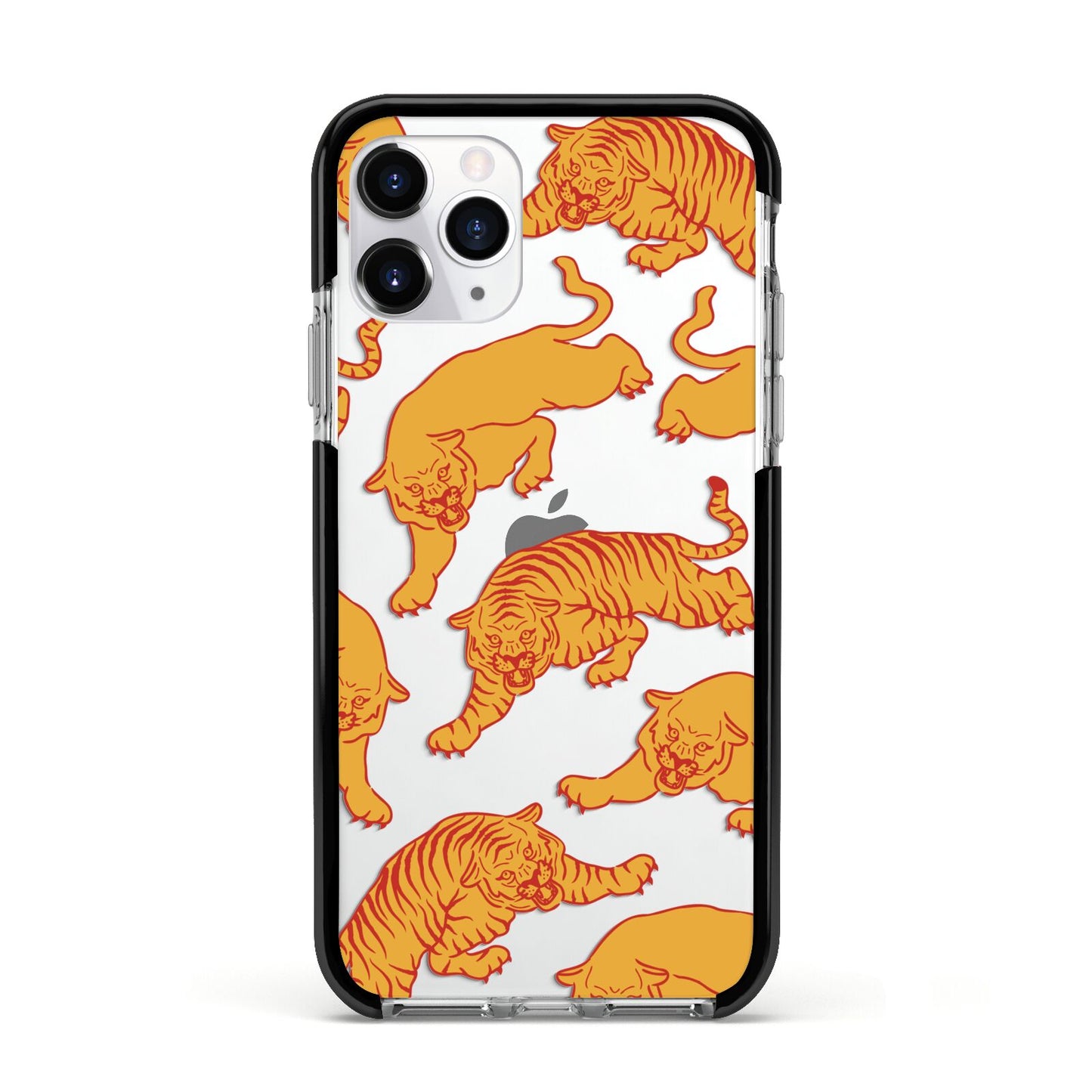 Tiger Apple iPhone 11 Pro in Silver with Black Impact Case