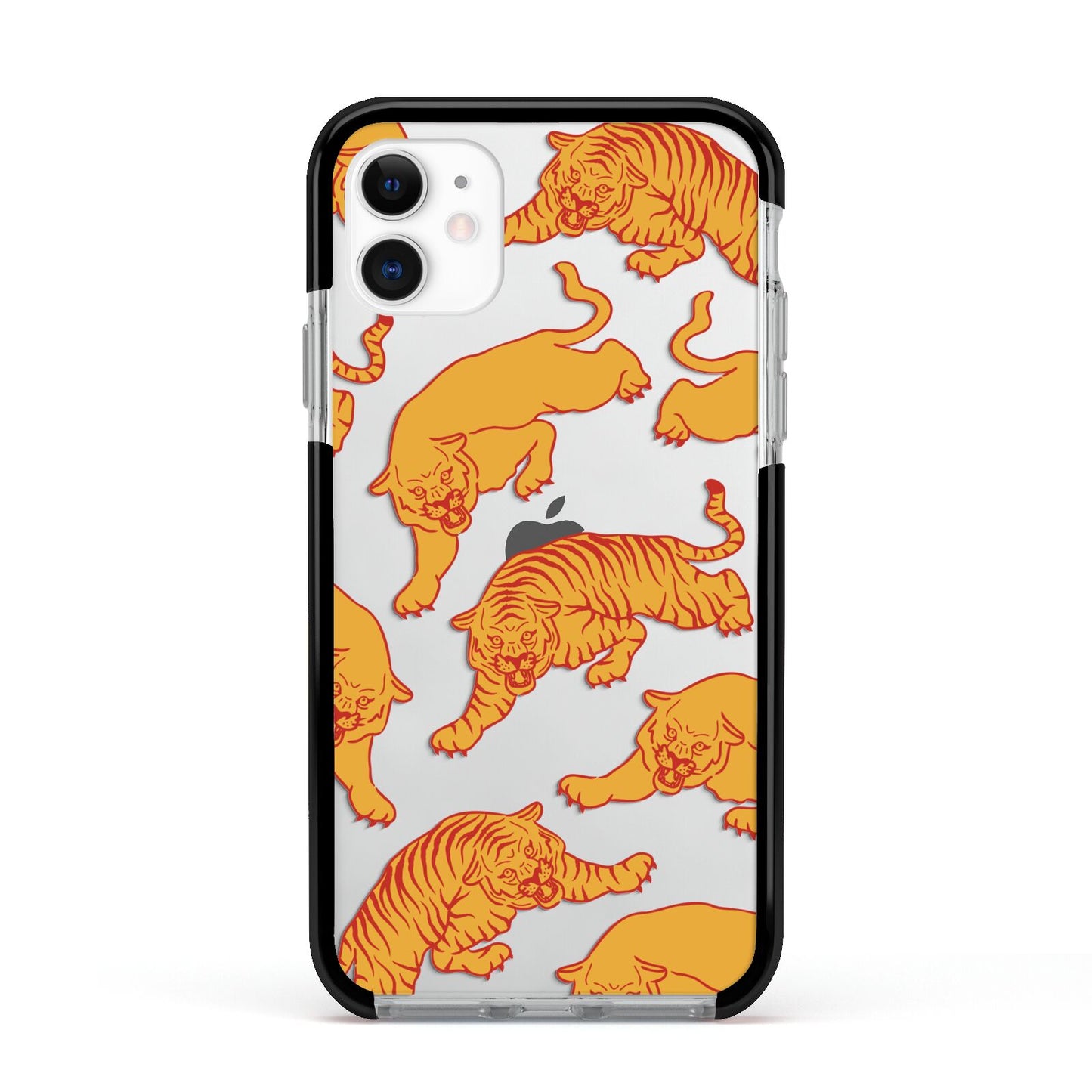Tiger Apple iPhone 11 in White with Black Impact Case