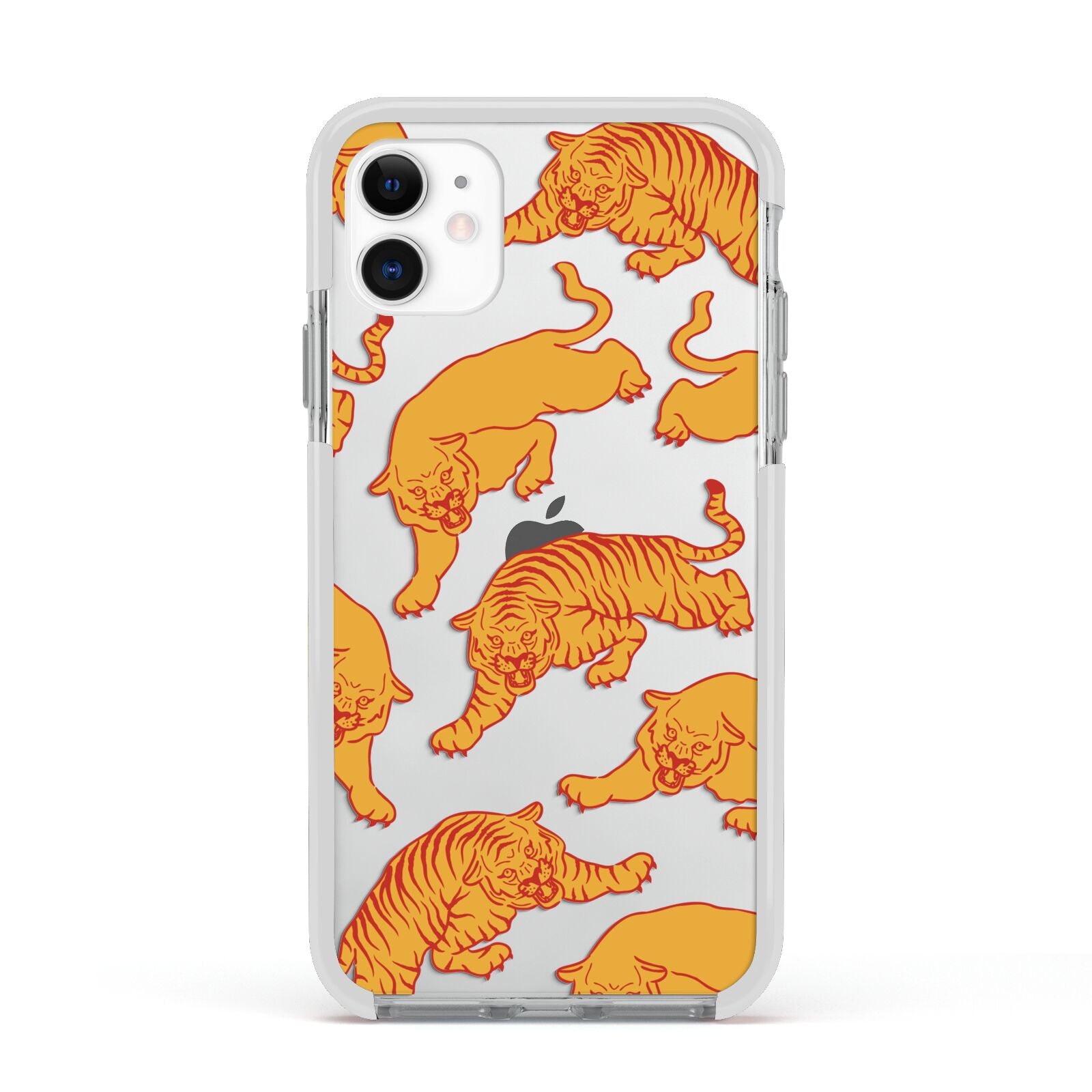 Tiger Apple iPhone 11 in White with White Impact Case