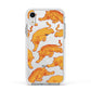 Tiger Apple iPhone XR Impact Case White Edge on Silver Phone