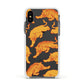 Tiger Apple iPhone Xs Impact Case White Edge on Black Phone