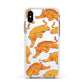 Tiger Apple iPhone Xs Impact Case White Edge on Silver Phone