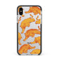 Tiger Apple iPhone Xs Max Impact Case Black Edge on Silver Phone