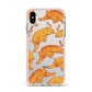 Tiger Apple iPhone Xs Max Impact Case Pink Edge on Silver Phone