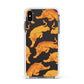 Tiger Apple iPhone Xs Max Impact Case White Edge on Black Phone