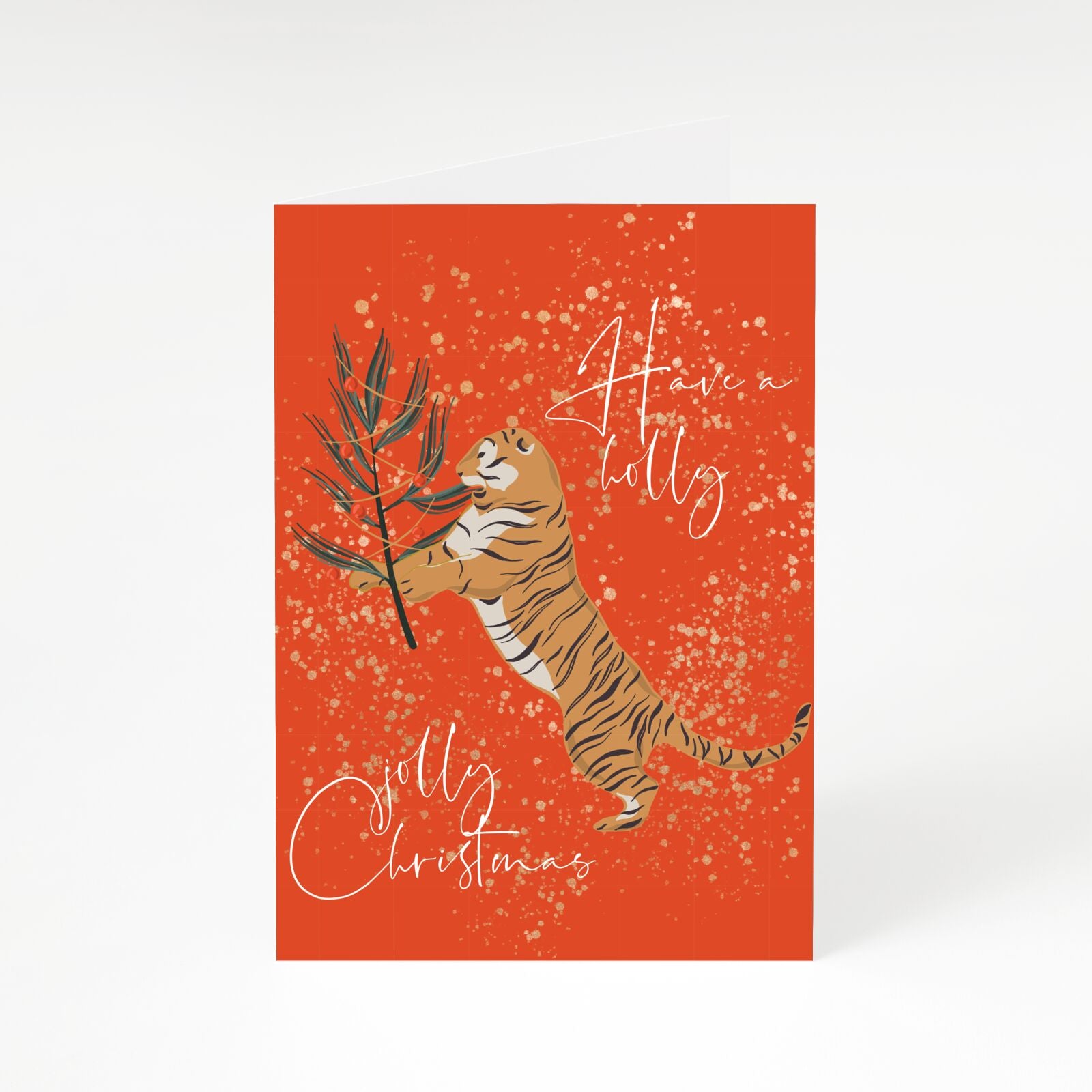 Tiger Christmas A5 Greetings Card