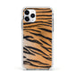Tiger Print Apple iPhone 11 Pro in Silver with White Impact Case