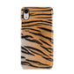 Tiger Print Apple iPhone XR White 3D Snap Case
