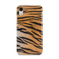 Tiger Print Apple iPhone XR White 3D Tough Case