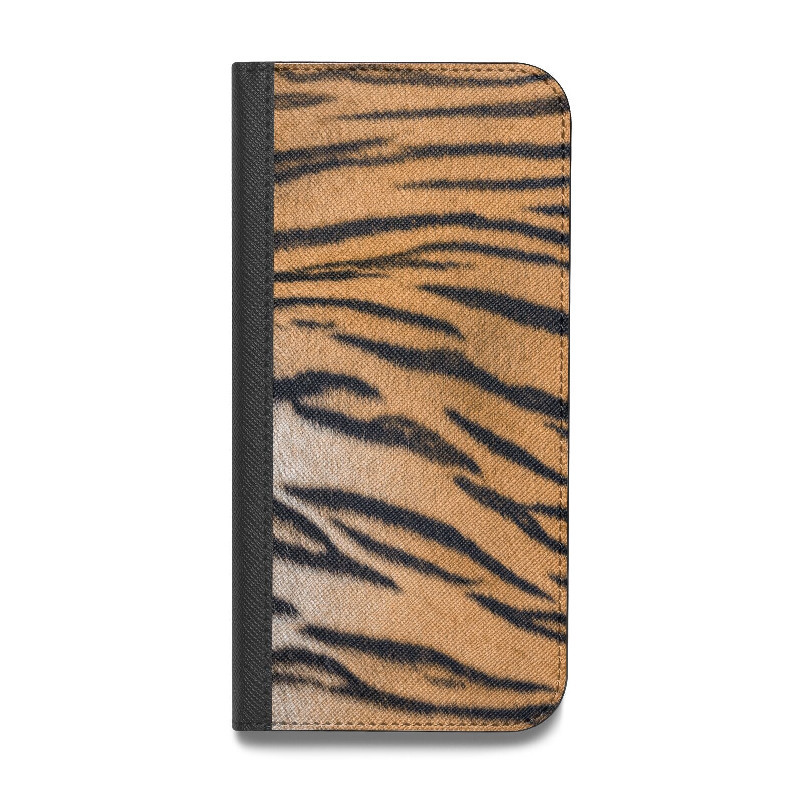 Tiger Print Vegan Leather Flip Samsung Case