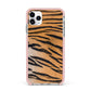 Tiger Print iPhone 11 Pro Max Impact Pink Edge Case