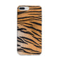 Tiger Print iPhone 7 Plus Bumper Case on Silver iPhone