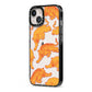 Tiger iPhone 13 Black Impact Case Side Angle on Silver phone