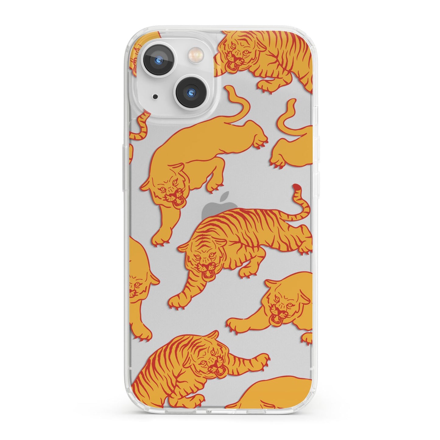 Tiger iPhone 13 Clear Bumper Case