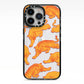Tiger iPhone 13 Pro Black Impact Case on Silver phone