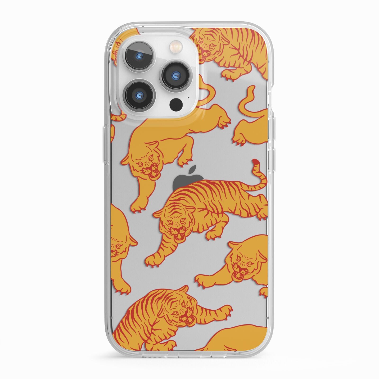 Tiger iPhone 13 Pro TPU Impact Case with White Edges