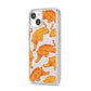 Tiger iPhone 14 Clear Tough Case Starlight Angled Image