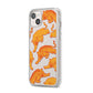 Tiger iPhone 14 Plus Clear Tough Case Starlight Angled Image