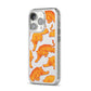 Tiger iPhone 14 Pro Clear Tough Case Silver Angled Image