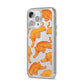 Tiger iPhone 14 Pro Max Clear Tough Case Silver Angled Image