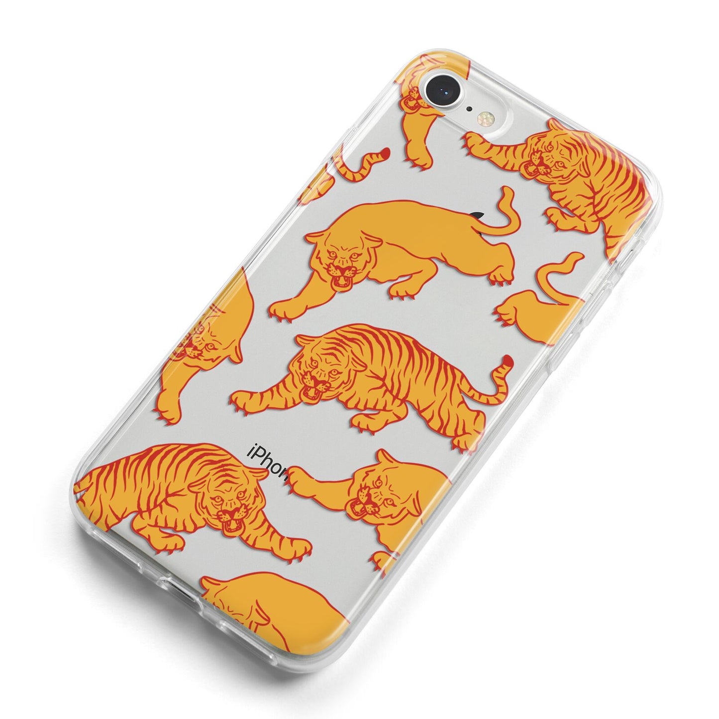 Tiger iPhone 8 Bumper Case on Silver iPhone Alternative Image