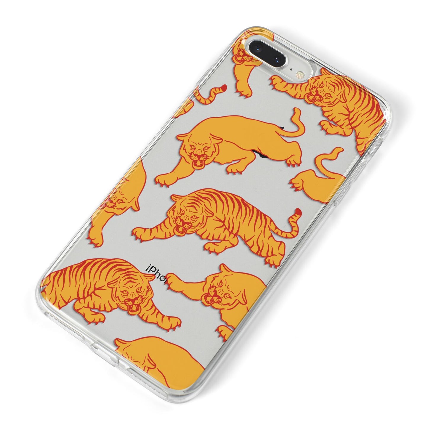 Tiger iPhone 8 Plus Bumper Case on Silver iPhone Alternative Image