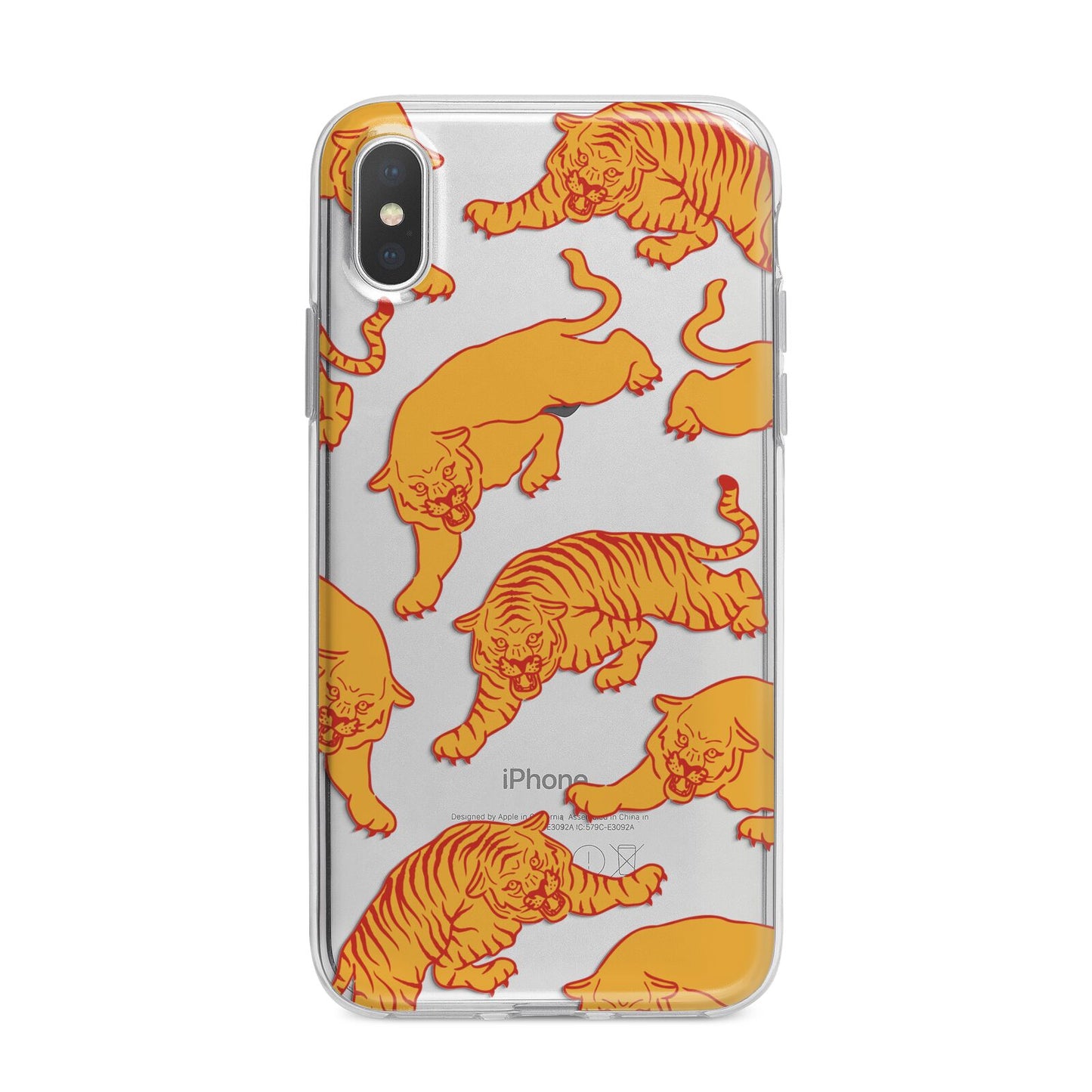 Tiger iPhone X Bumper Case on Silver iPhone Alternative Image 1