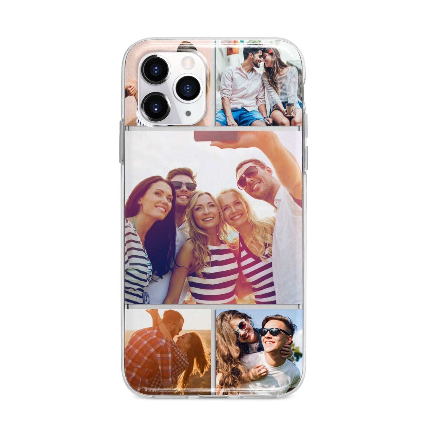Tile Photo Collage Upload Apple iPhone 11 Pro Max in Silver with Bumper Case