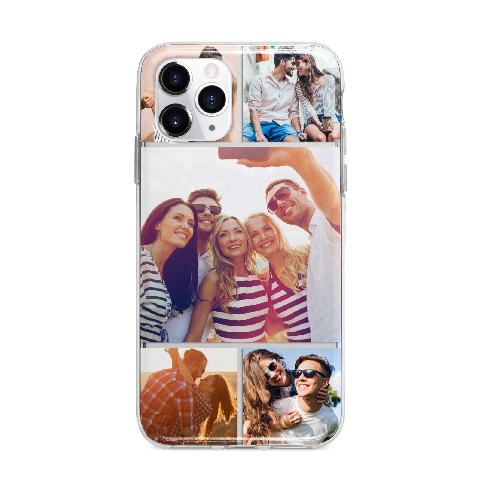 Tile Photo Collage Upload Apple iPhone 11 Pro in Silver with Bumper Case