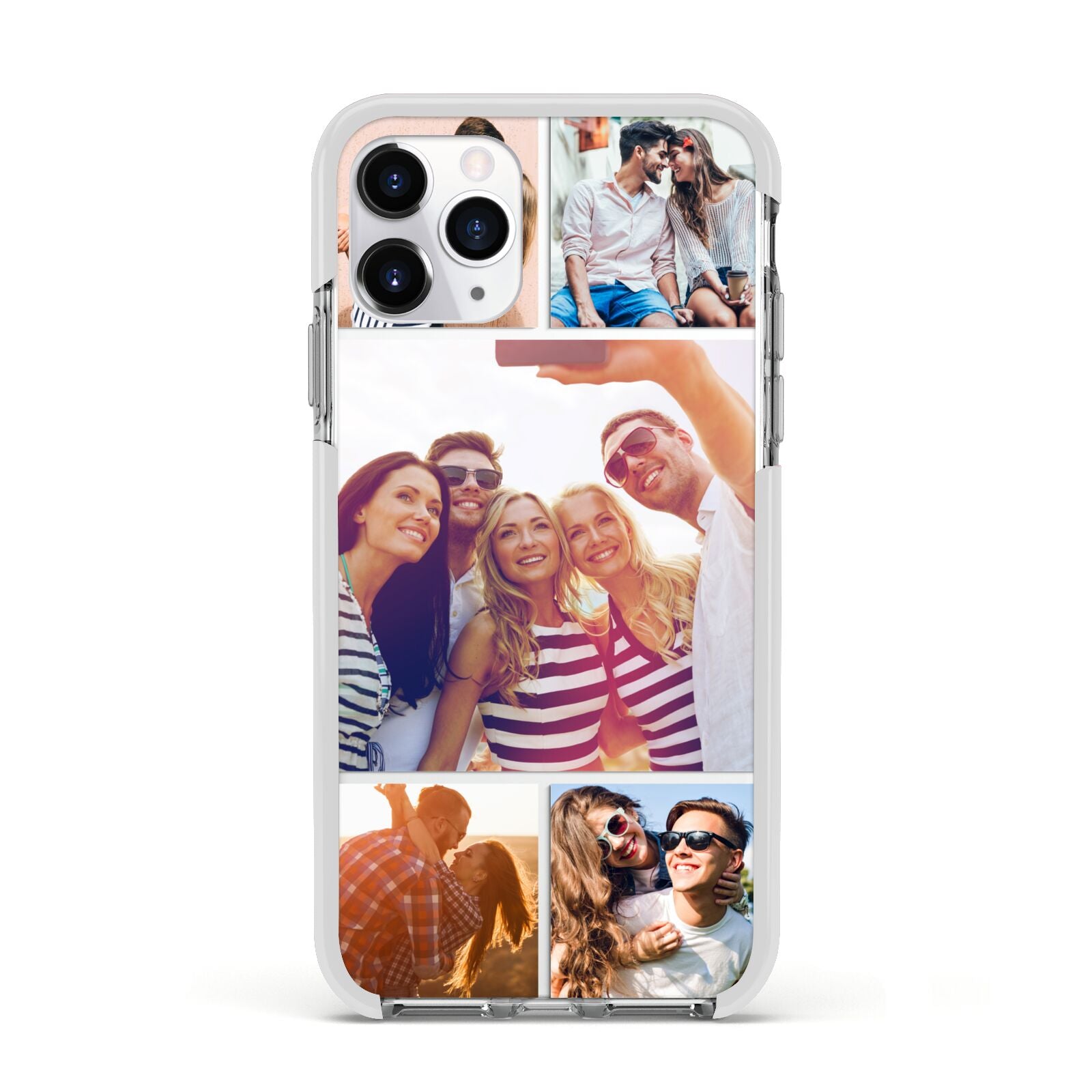 Tile Photo Collage Upload Apple iPhone 11 Pro in Silver with White Impact Case