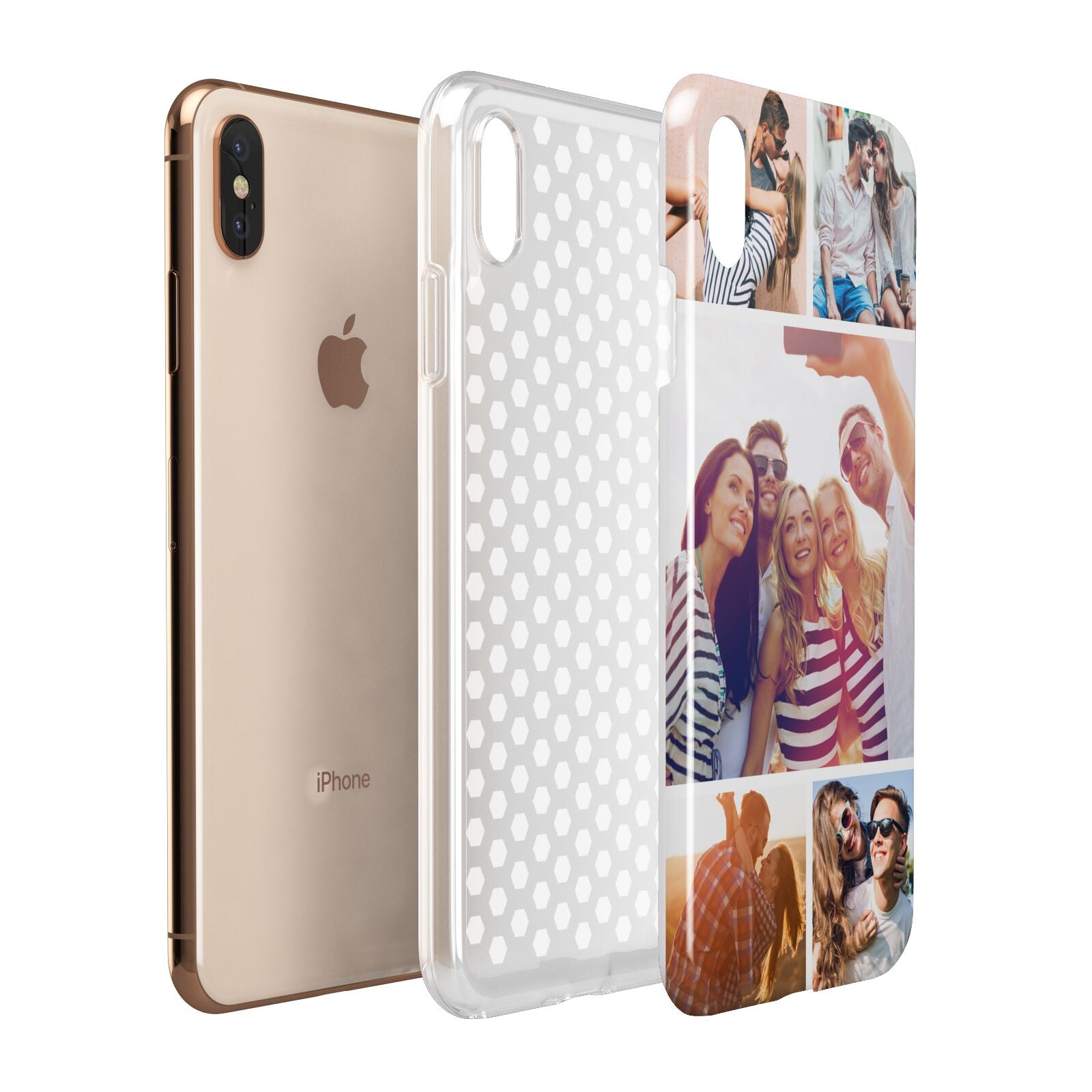 Tile Photo Collage Upload Apple iPhone Xs Max 3D Tough Case Expanded View