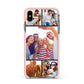 Tile Photo Collage Upload Apple iPhone Xs Max Impact Case Pink Edge on Black Phone
