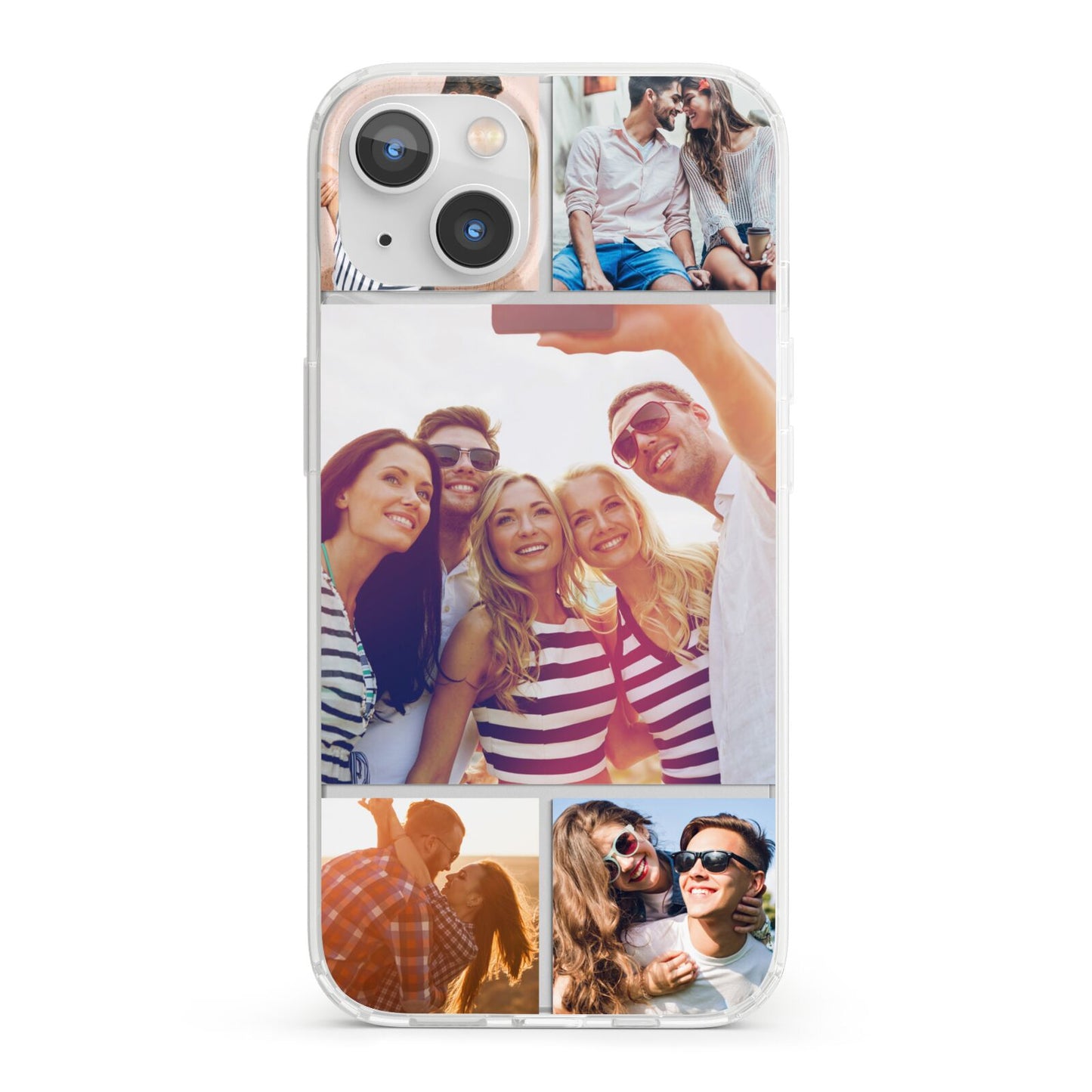 Tile Photo Collage Upload iPhone 13 Clear Bumper Case