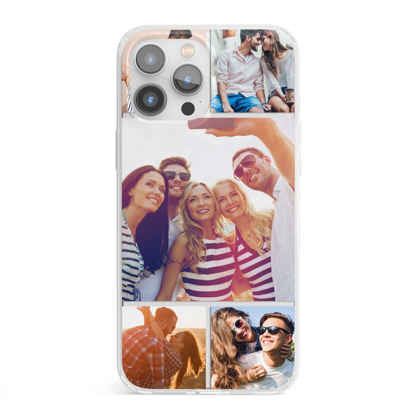 Tile Photo Collage Upload iPhone 13 Pro Max Clear Bumper Case
