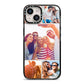 Tile Photo Collage Upload iPhone 14 Black Impact Case on Silver phone