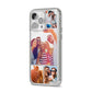 Tile Photo Collage Upload iPhone 14 Pro Max Clear Tough Case Silver Angled Image