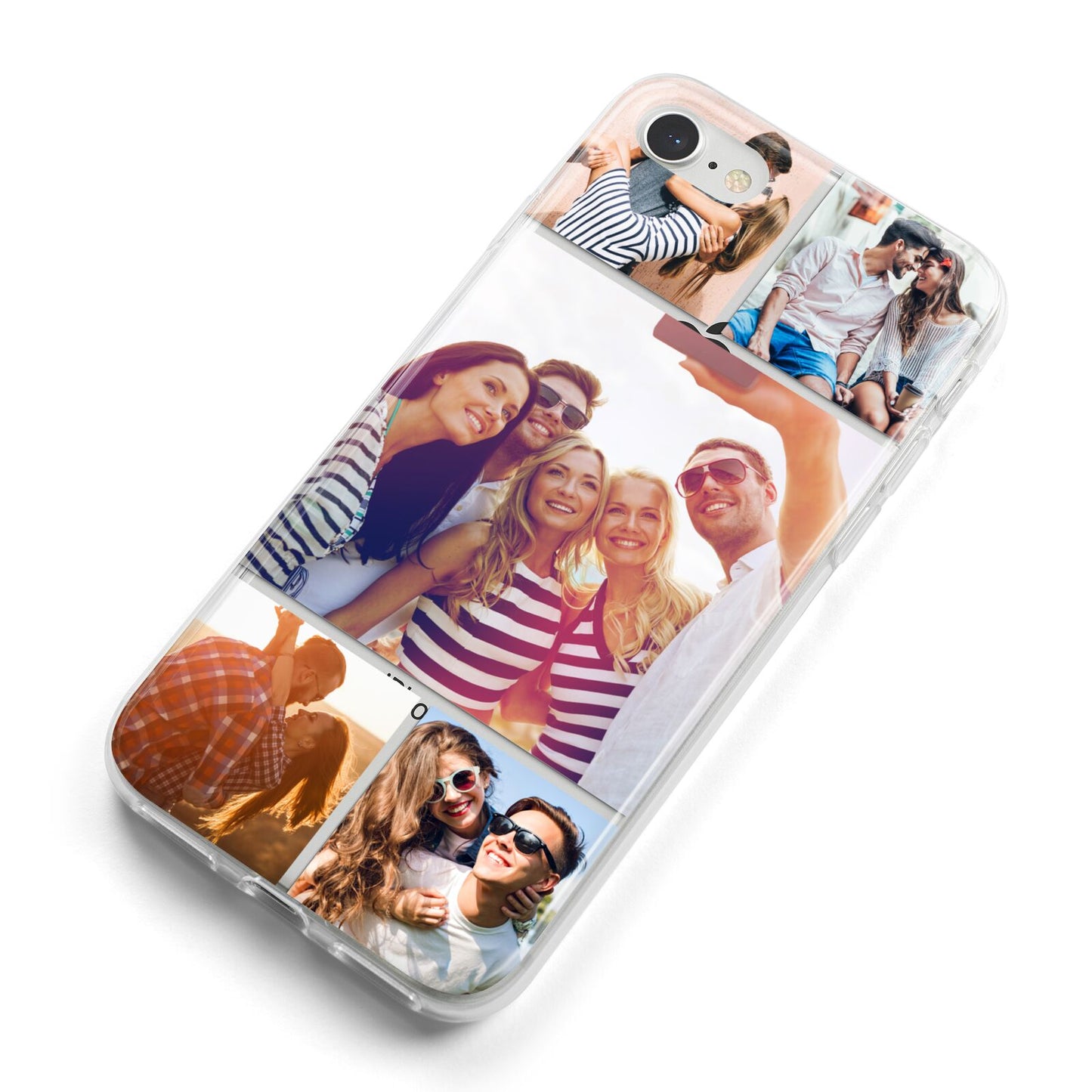 Tile Photo Collage Upload iPhone 8 Bumper Case on Silver iPhone Alternative Image