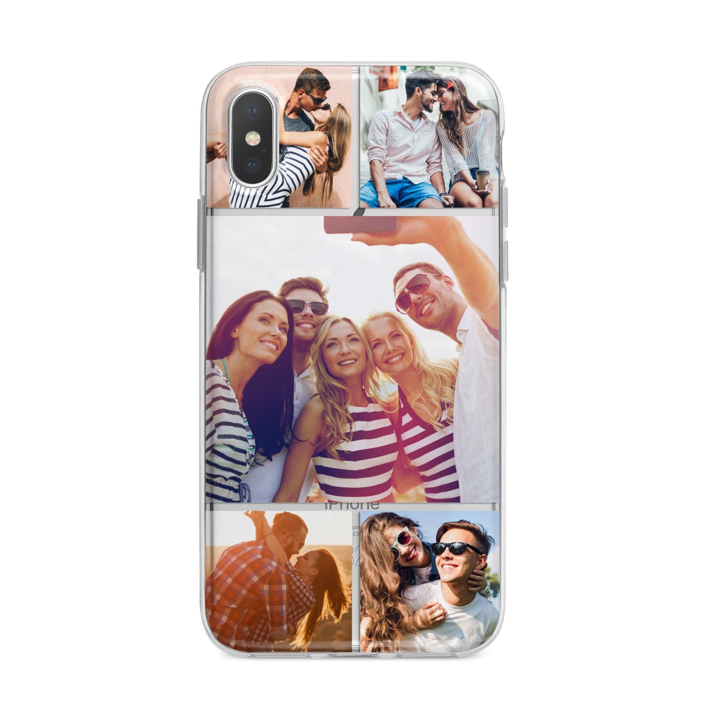 Tile Photo Collage Upload iPhone X Bumper Case on Silver iPhone Alternative Image 1