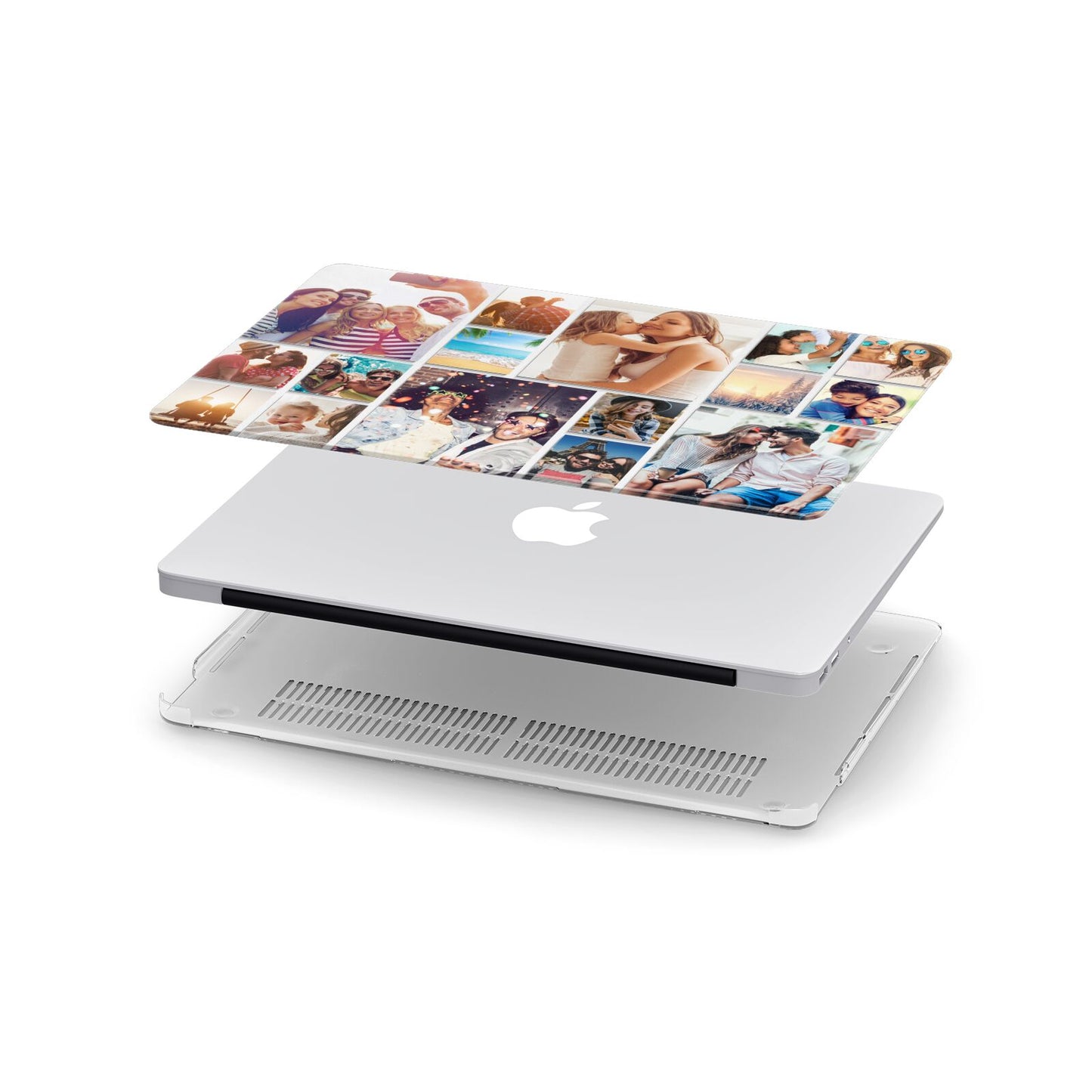 Tiled Photo Montage Upload Apple MacBook Case in Detail
